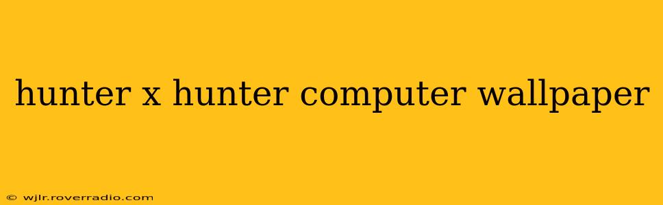 hunter x hunter computer wallpaper