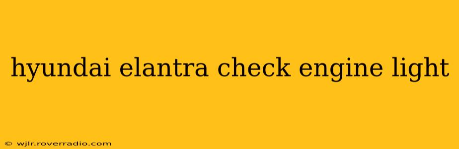 hyundai elantra check engine light