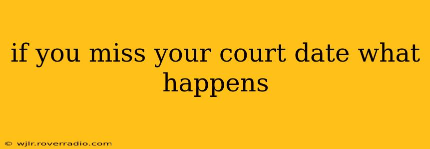 if you miss your court date what happens