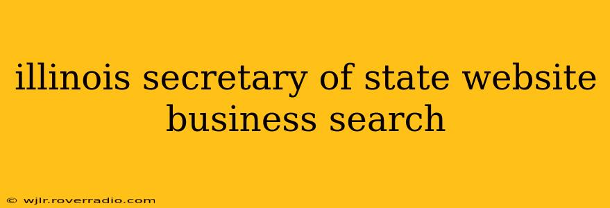 illinois secretary of state website business search