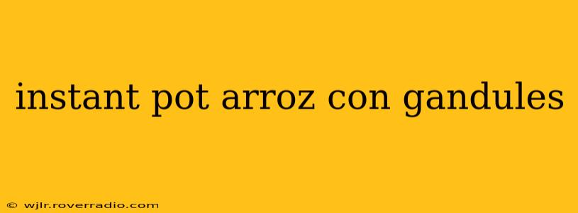 instant pot arroz con gandules