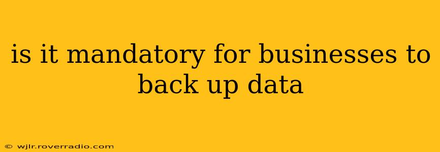is it mandatory for businesses to back up data