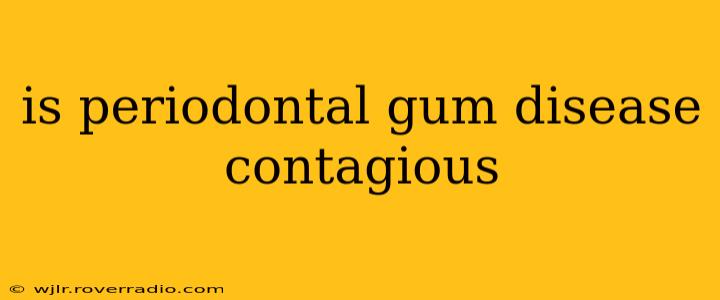 is periodontal gum disease contagious