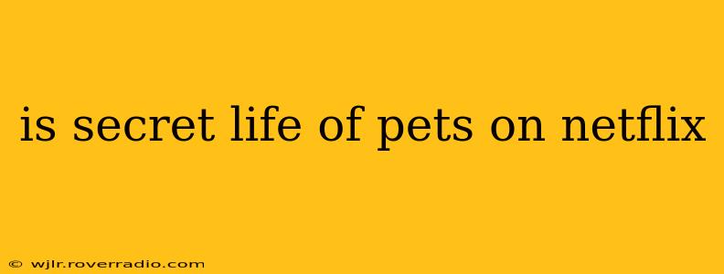 is secret life of pets on netflix
