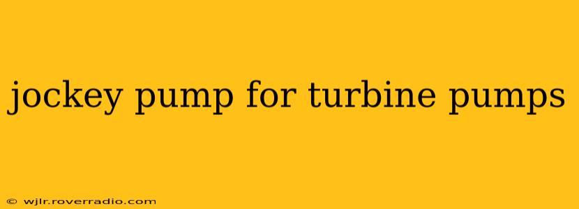 jockey pump for turbine pumps