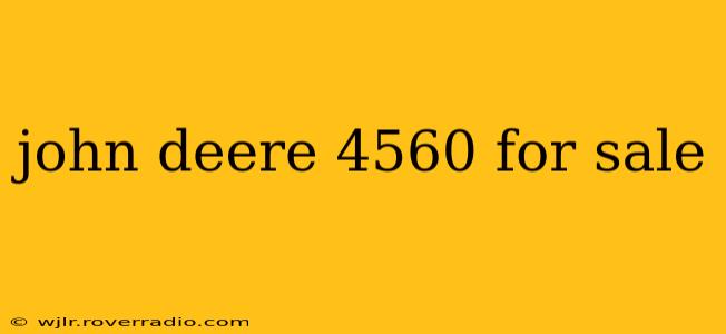 john deere 4560 for sale