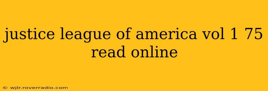 justice league of america vol 1 75 read online