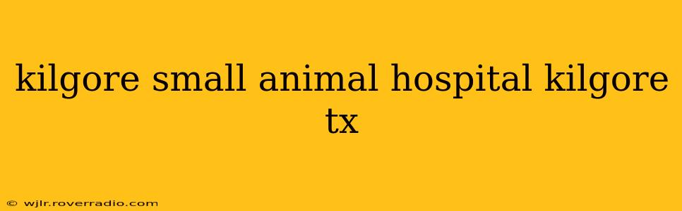 kilgore small animal hospital kilgore tx