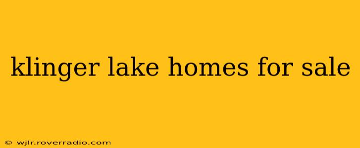 klinger lake homes for sale