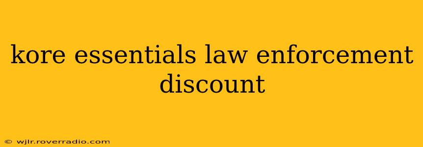 kore essentials law enforcement discount