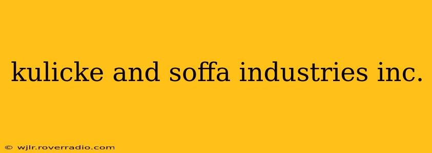 kulicke and soffa industries inc.