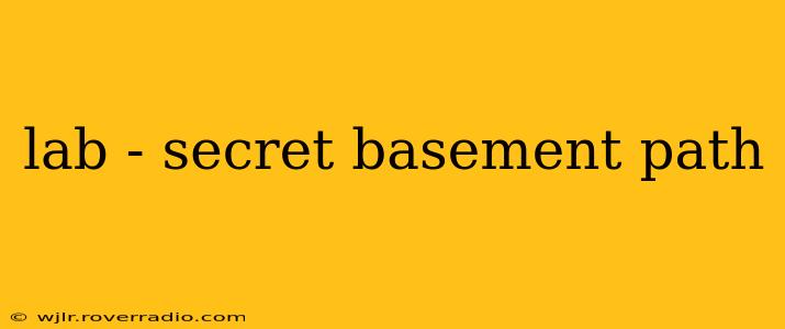 lab - secret basement path