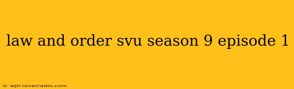 law and order svu season 9 episode 1