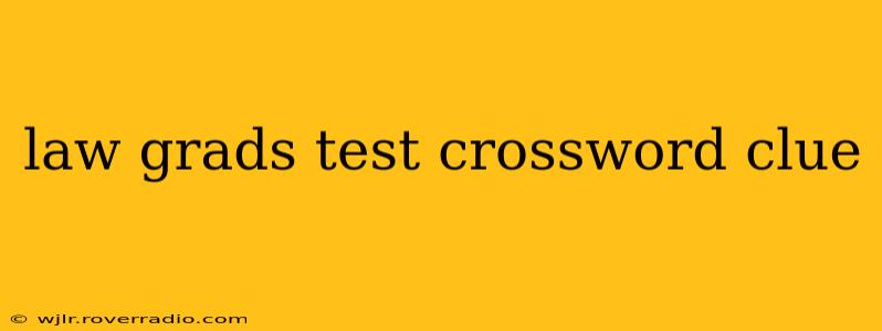 law grads test crossword clue