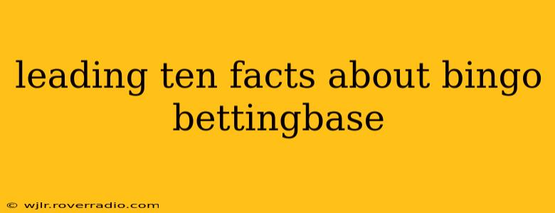 leading ten facts about bingo bettingbase