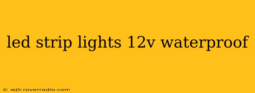 led strip lights 12v waterproof