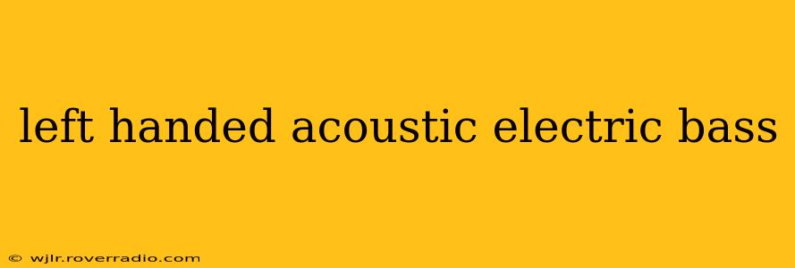 left handed acoustic electric bass