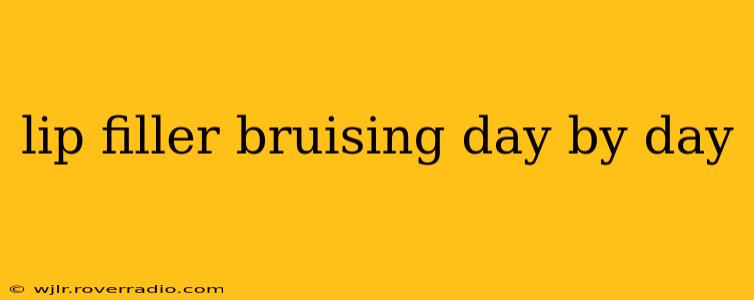 lip filler bruising day by day