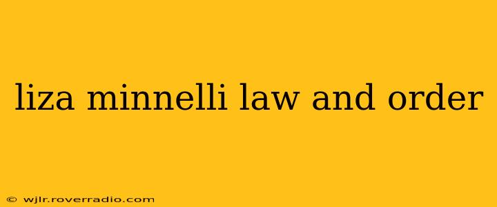 liza minnelli law and order