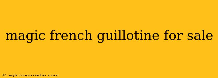 magic french guillotine for sale magic french guillotine for sale