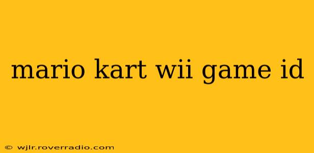 mario kart wii game id