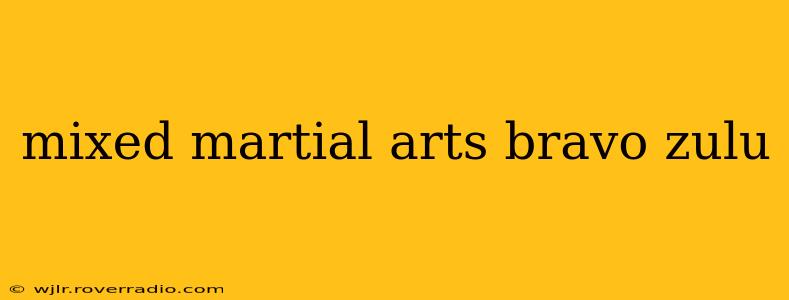 mixed martial arts bravo zulu