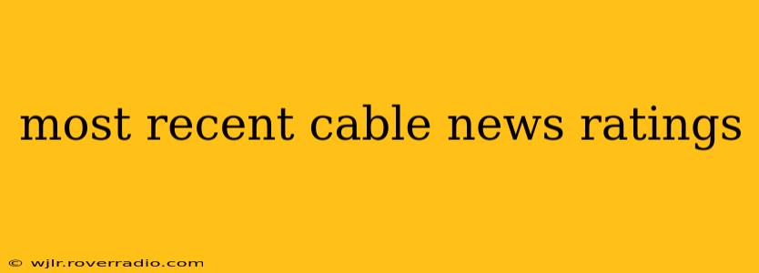 most recent cable news ratings