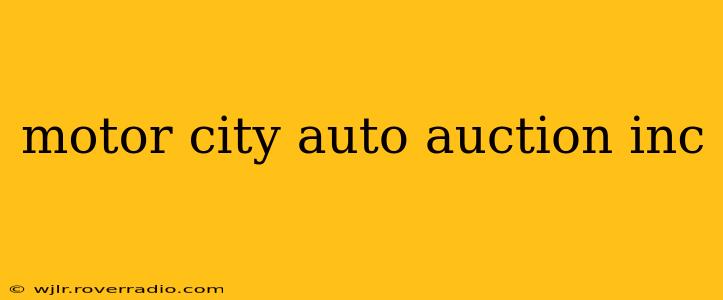 motor city auto auction inc