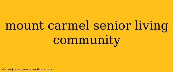 mount carmel senior living community