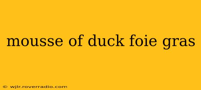 mousse of duck foie gras