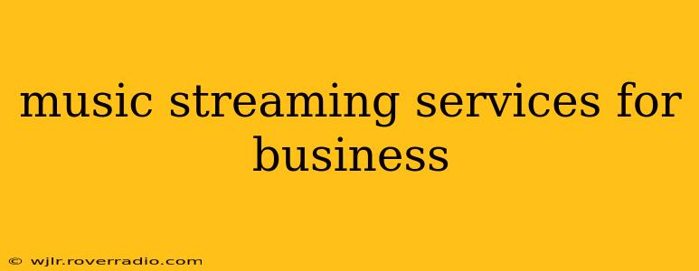 music streaming services for business