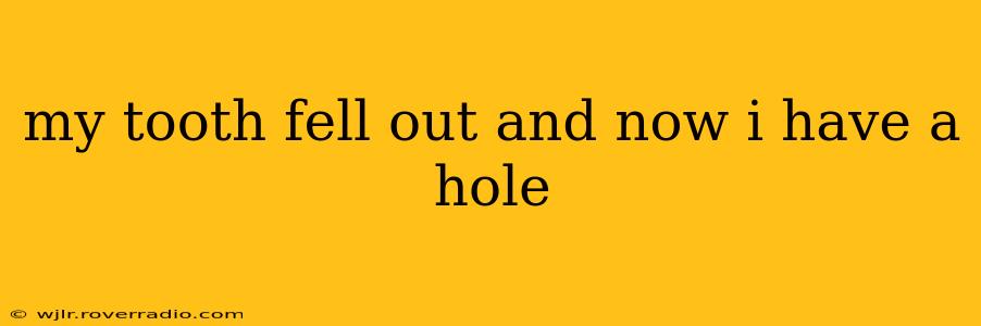my tooth fell out and now i have a hole