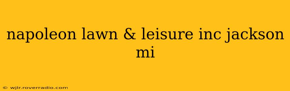 napoleon lawn & leisure inc jackson mi