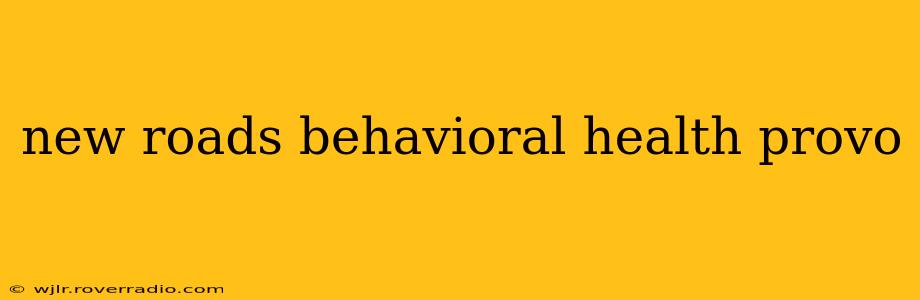 new roads behavioral health provo