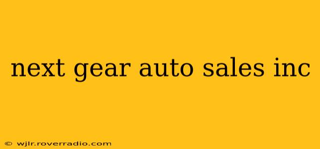 next gear auto sales inc
