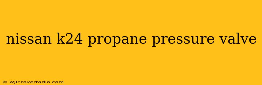 nissan k24 propane pressure valve