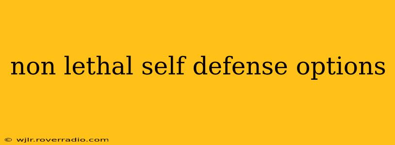 non lethal self defense options