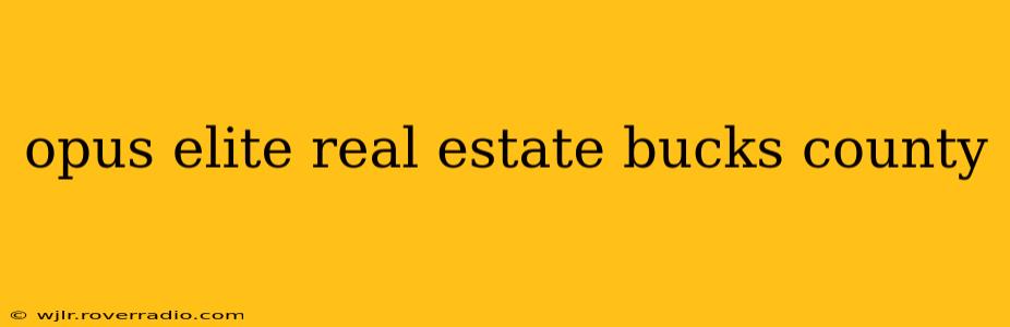 opus elite real estate bucks county