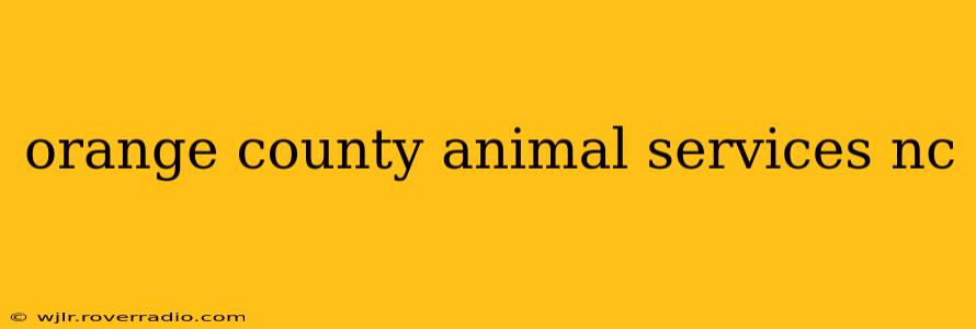 orange county animal services nc