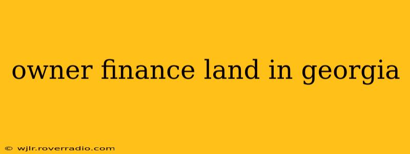 owner finance land in georgia