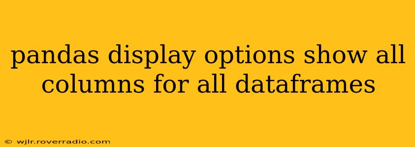 pandas display options show all columns for all dataframes