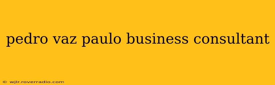 pedro vaz paulo business consultant