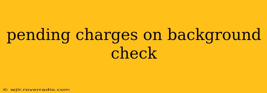 pending charges on background check