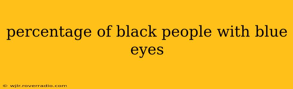 percentage of black people with blue eyes