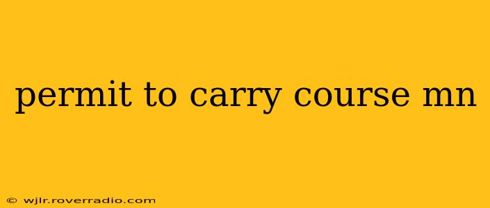 permit to carry course mn
