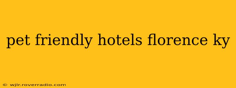 pet friendly hotels florence ky