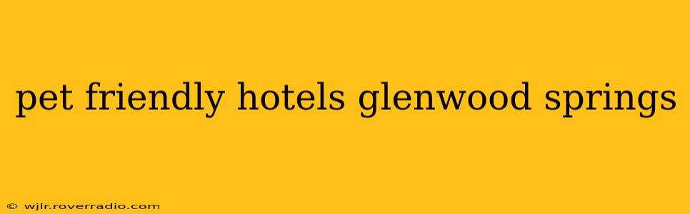 pet friendly hotels glenwood springs