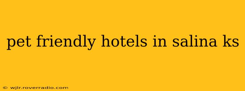 pet friendly hotels in salina ks
