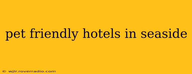 pet friendly hotels in seaside