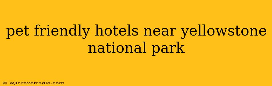pet friendly hotels near yellowstone national park